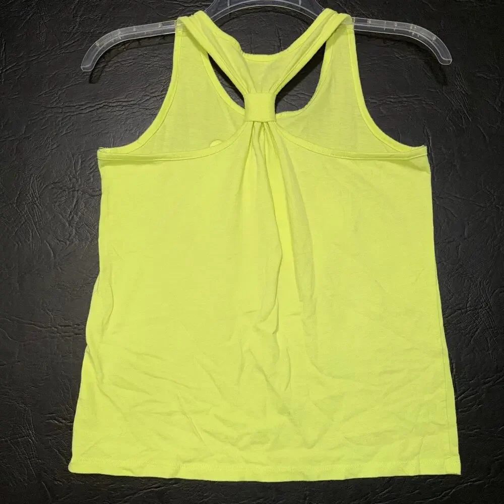 Childrens Place Girls Tank Top Shirt Ice Cream Theme Neon Green Glitter Gold XL
